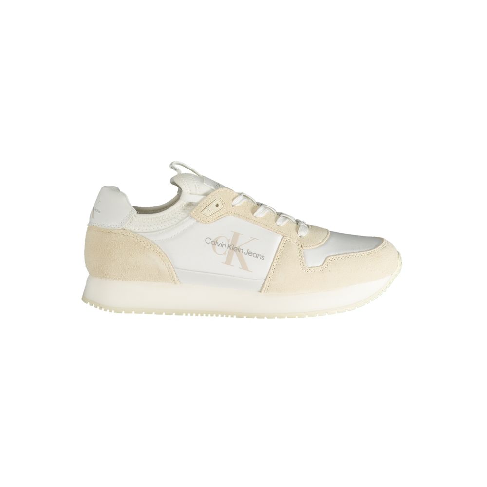Weiße Herren-Sneaker aus Polyester