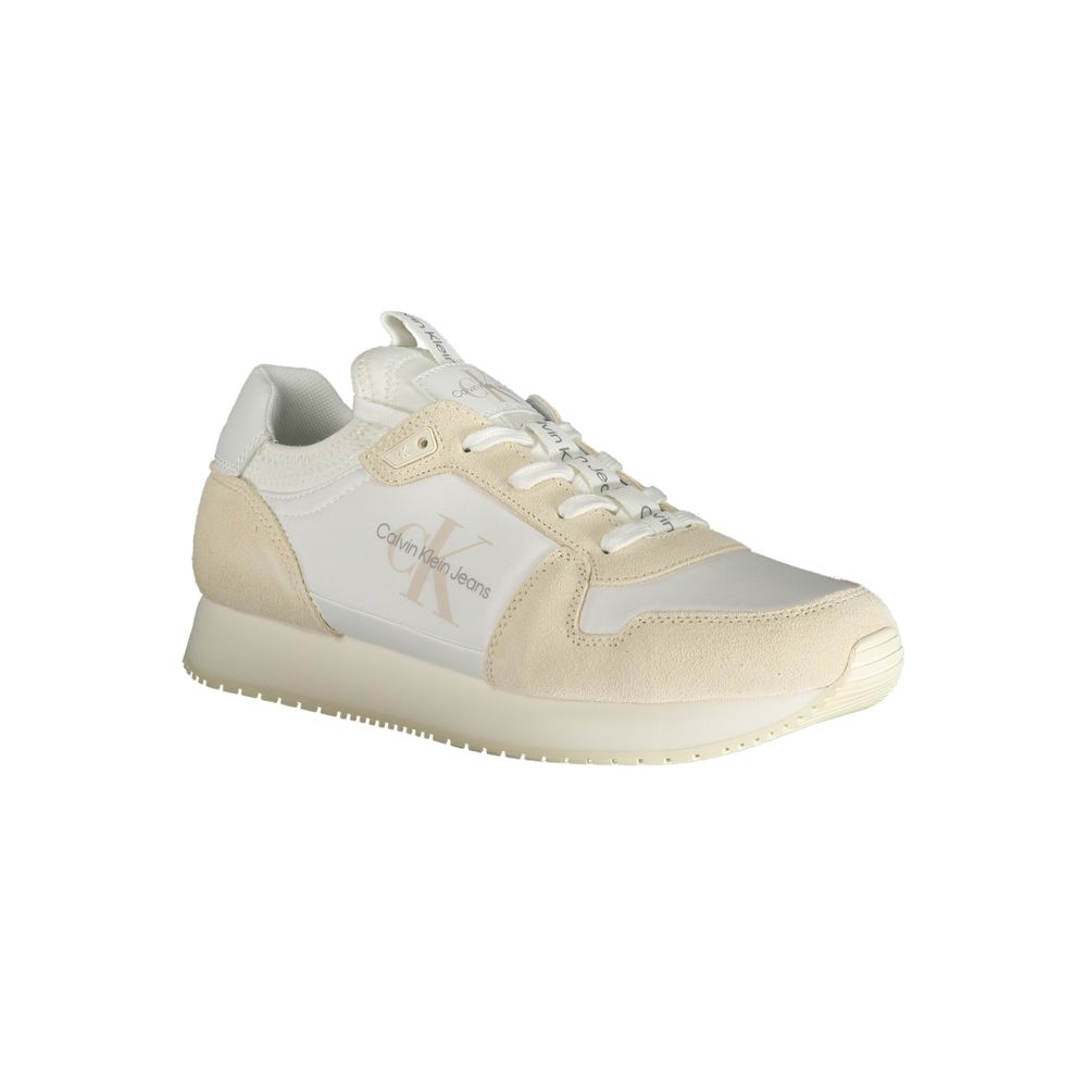 Weiße Herren-Sneaker aus Polyester