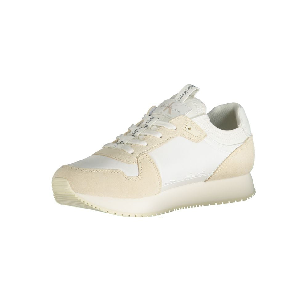 Weiße Herren-Sneaker aus Polyester