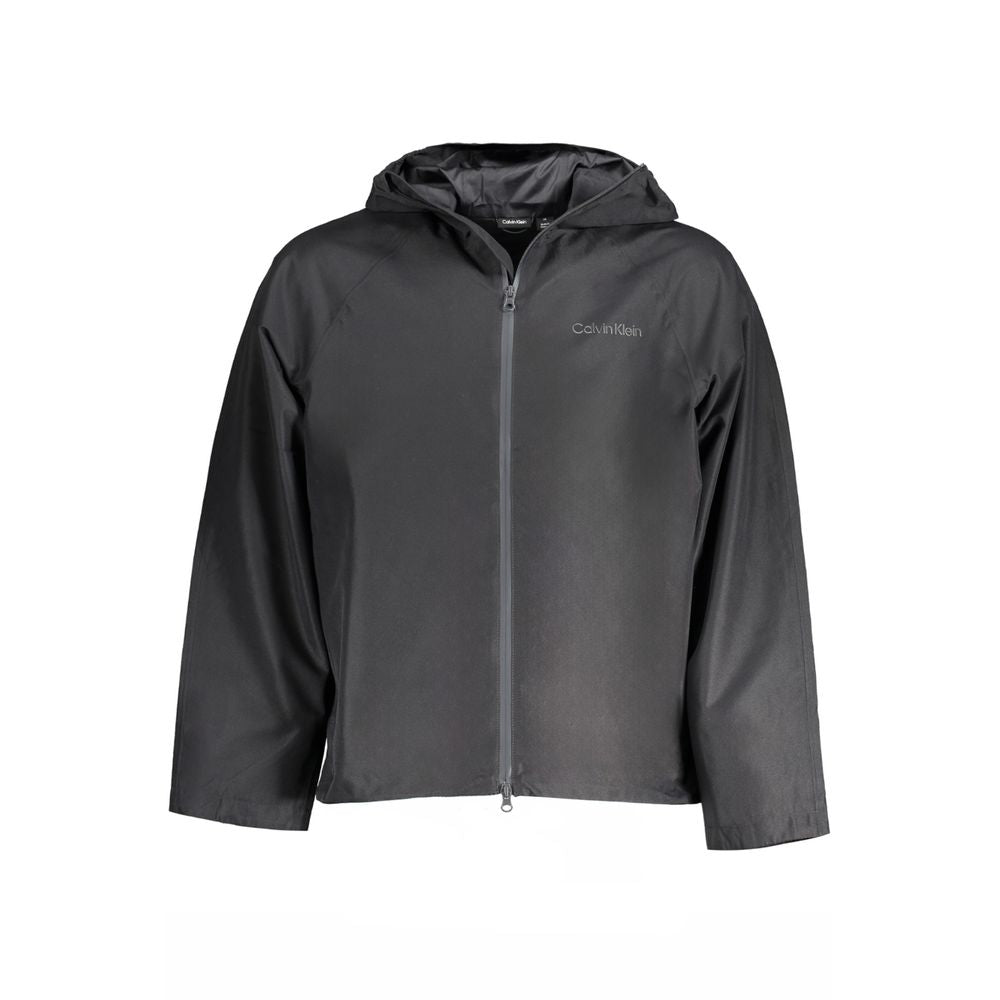 Schwarze Herrenjacke aus Polyester