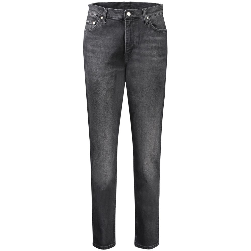 Schwarz Baumwolle Frauen Jeans