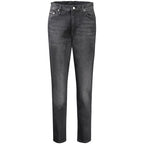 Schwarz Baumwolle Frauen Jeans
