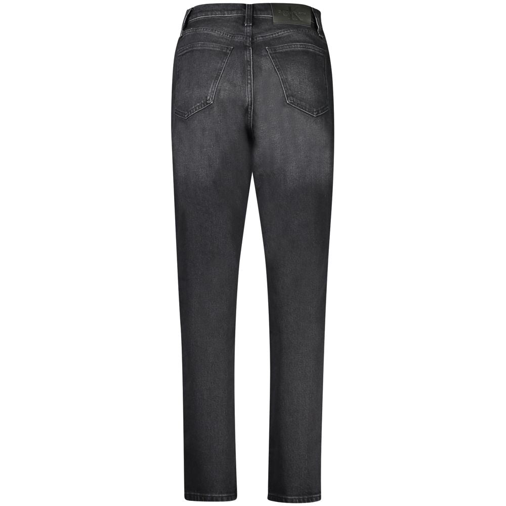 Schwarz Baumwolle Frauen Jeans