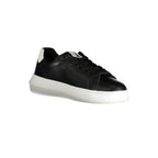 Schwarzer Sneaker aus echtem Leder