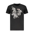 Schwarzes Baumwoll-T-Shirt für Herren