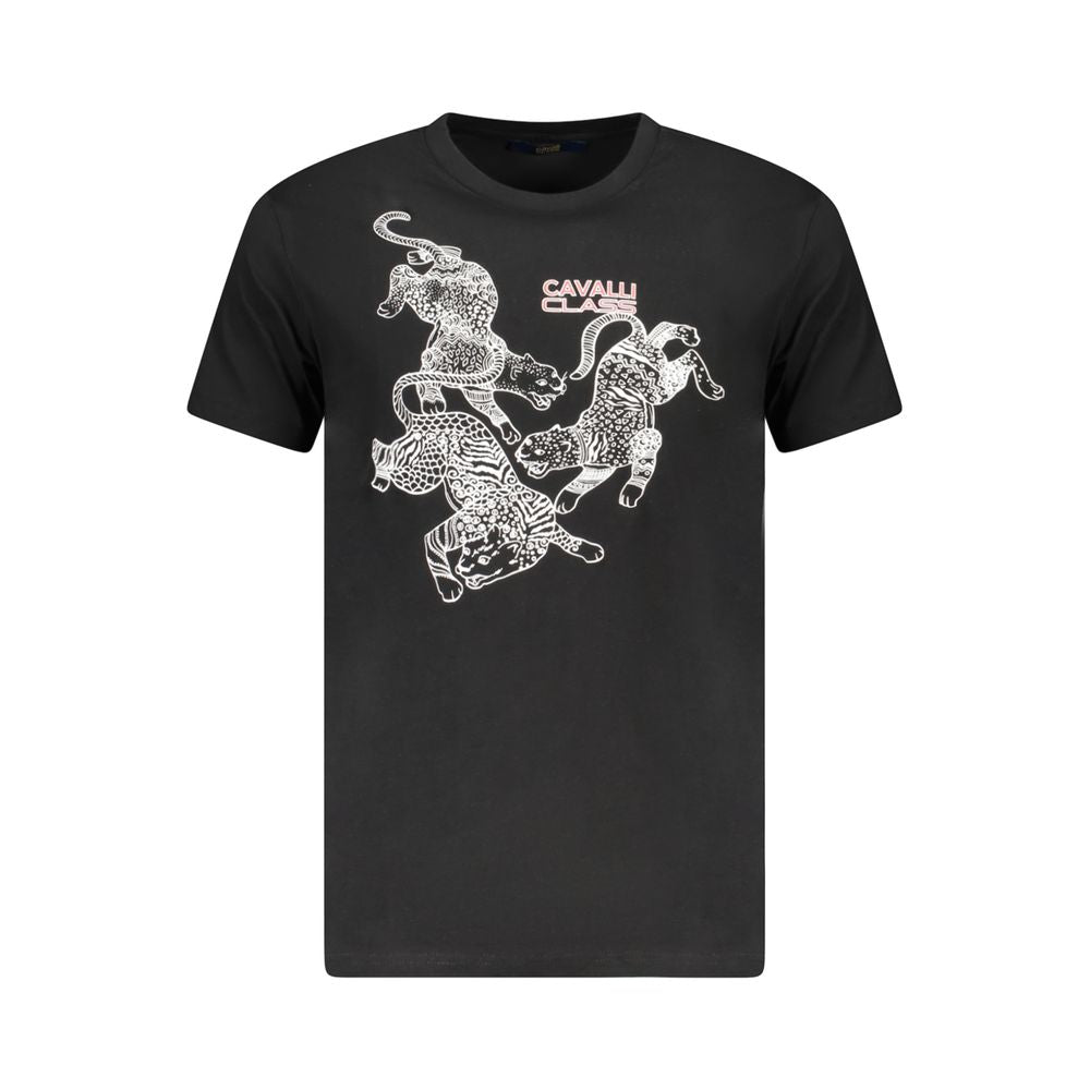 Schwarzes Baumwoll-T-Shirt für Herren