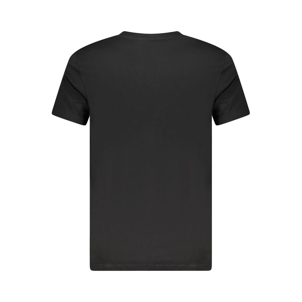 Schwarzes Baumwoll-T-Shirt für Herren