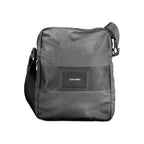 Schwarze Schultertasche aus Polyester