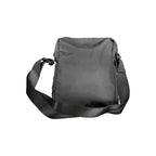 Schwarze Schultertasche aus Polyester