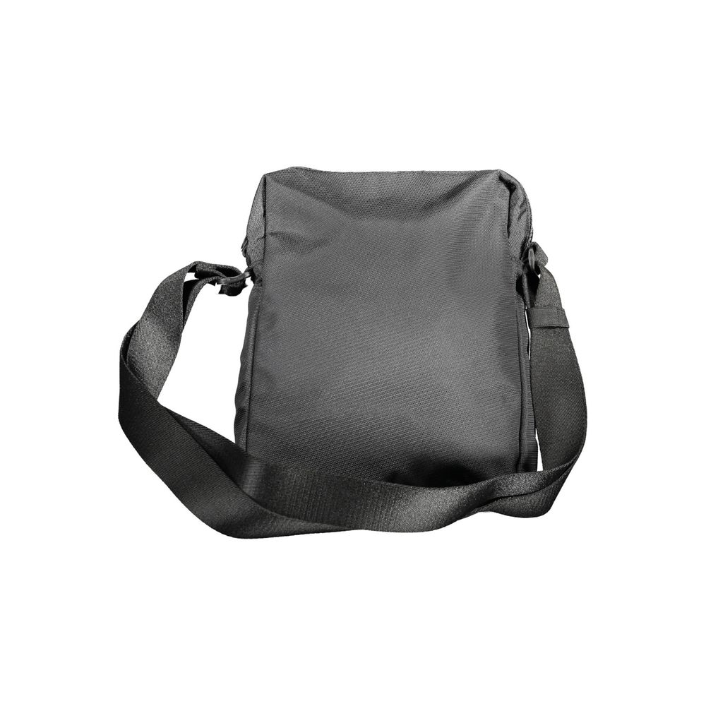 Schwarze Schultertasche aus Polyester