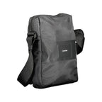 Schwarze Schultertasche aus Polyester