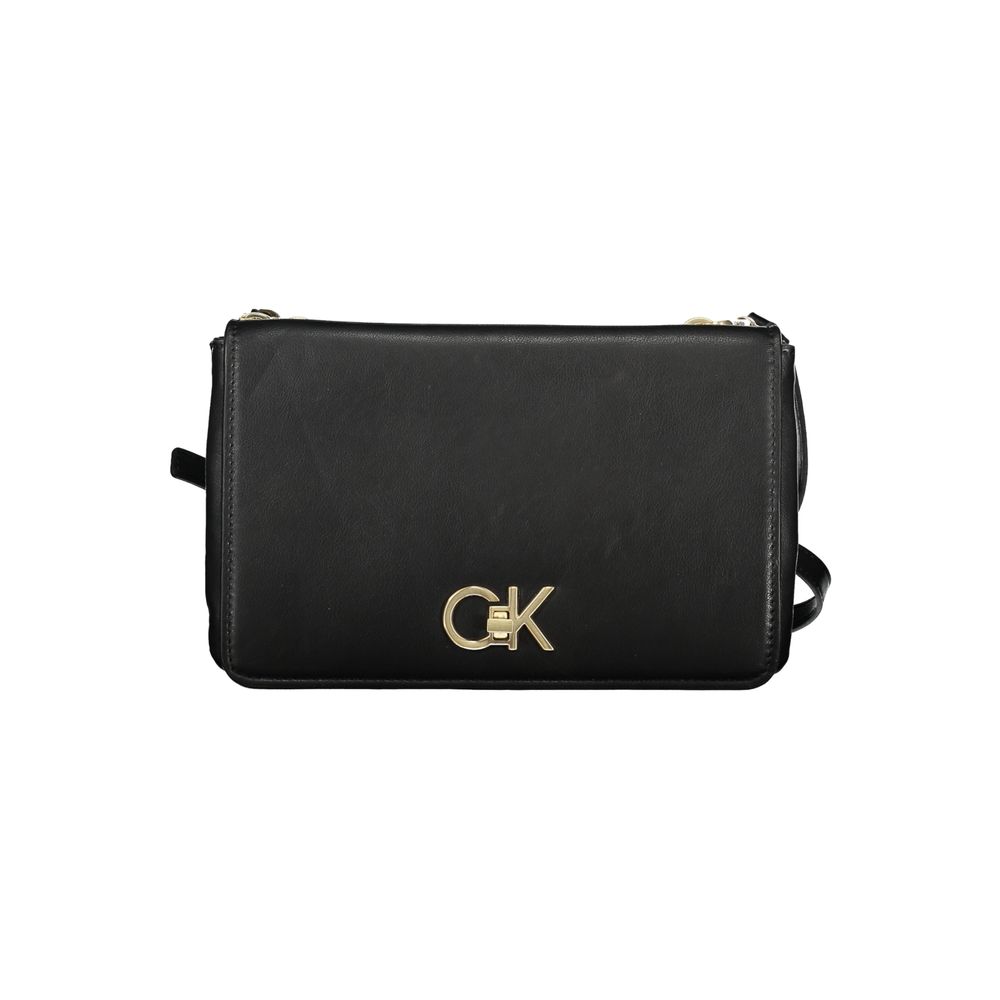 Schwarze Polyester Handtasche
