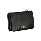 Schwarze Polyester Handtasche