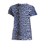 Azzurro Baumwoll-T-Shirt für Damen