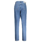 Blaue Mom-Jeans für Damen
