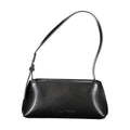 Schwarze Damen-Handtasche aus Polyester