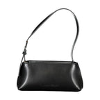 Schwarze Damen-Handtasche aus Polyester