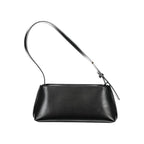 Schwarze Damen-Handtasche aus Polyester