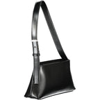 Schwarze Damen-Handtasche aus Polyester