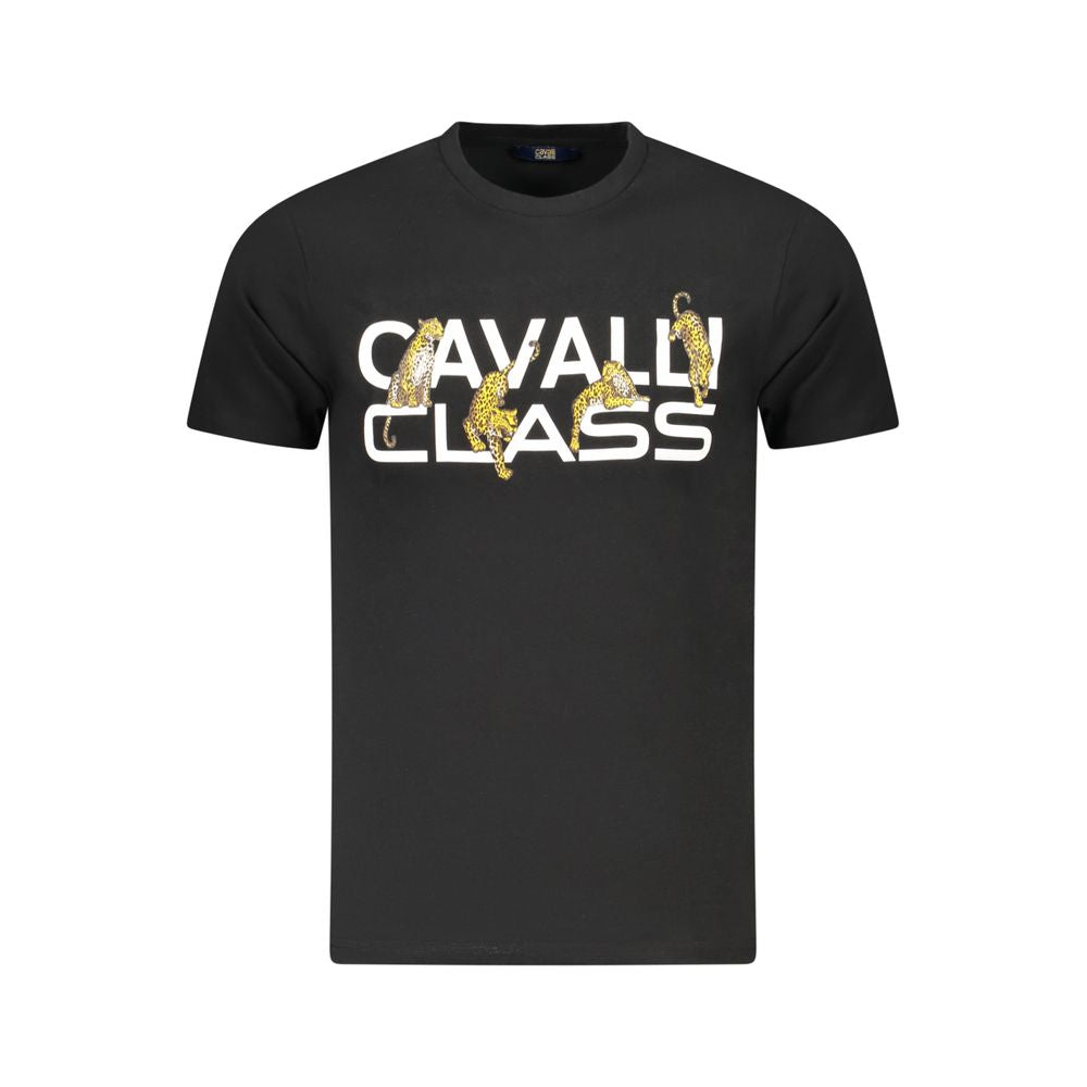 Schwarzes Baumwoll-T-Shirt für Herren