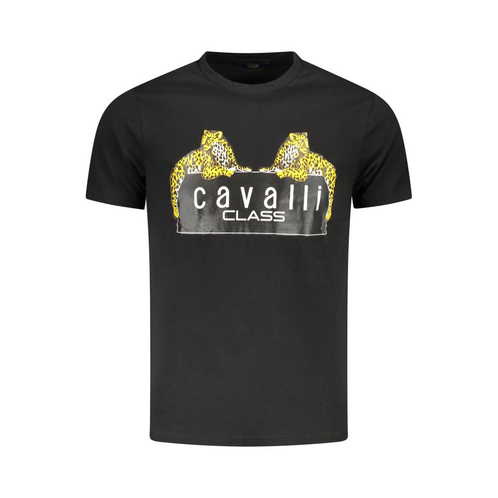 Schwarzes Baumwoll-T-Shirt für Herren