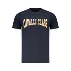 Blaues Baumwoll-T-Shirt für Herren