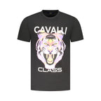 Schwarzes Baumwoll-T-Shirt für Herren