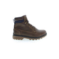 Brauner Polyester-Stiefelette
