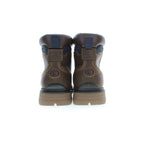 Brauner Polyester-Stiefelette