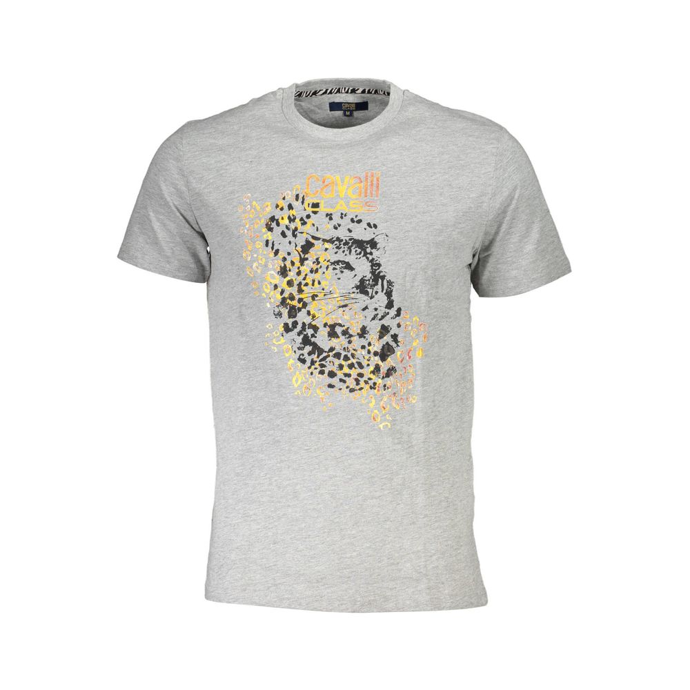 Grigio Baumwoll-T-Shirt für Herren