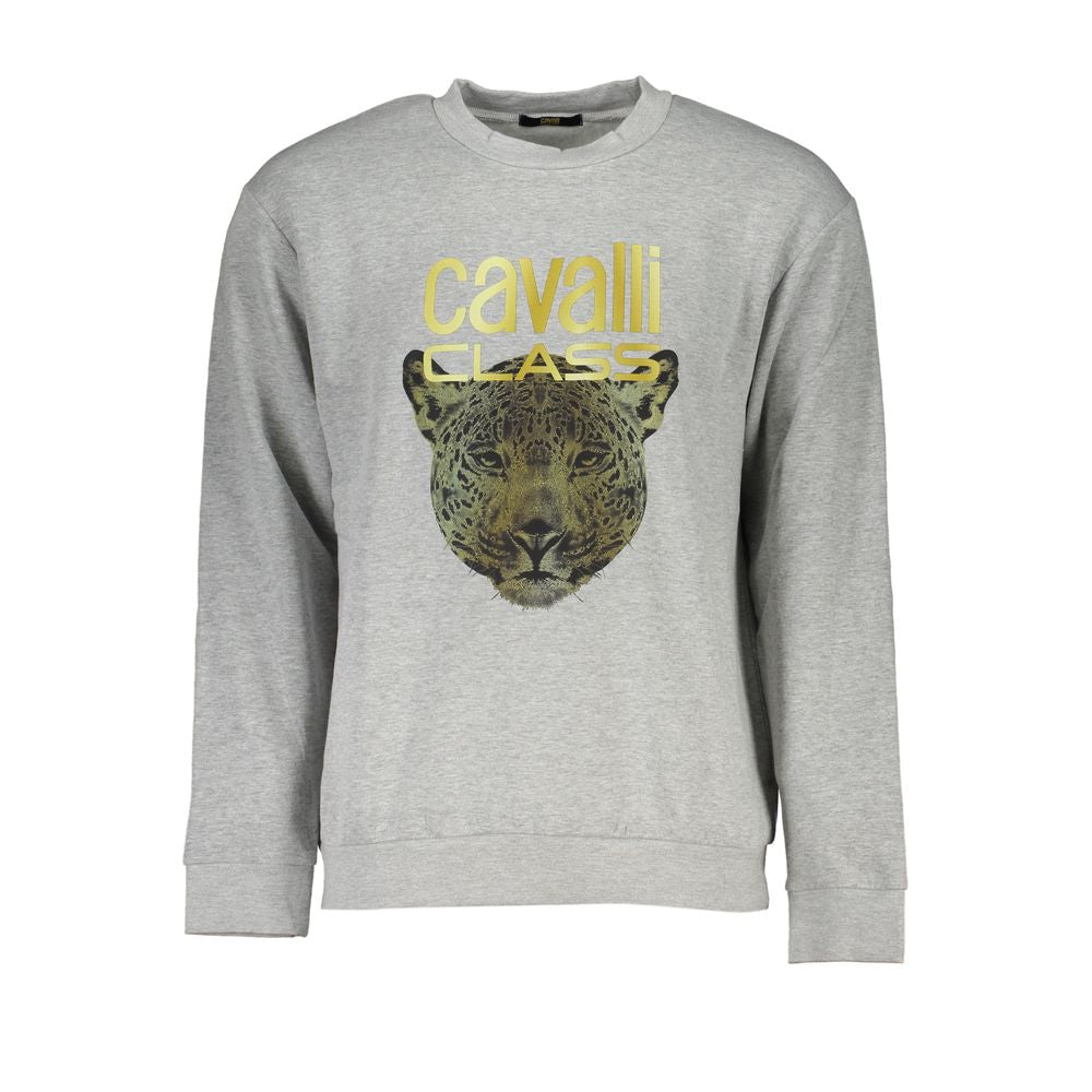Grauer Baumwollpullover für Herren