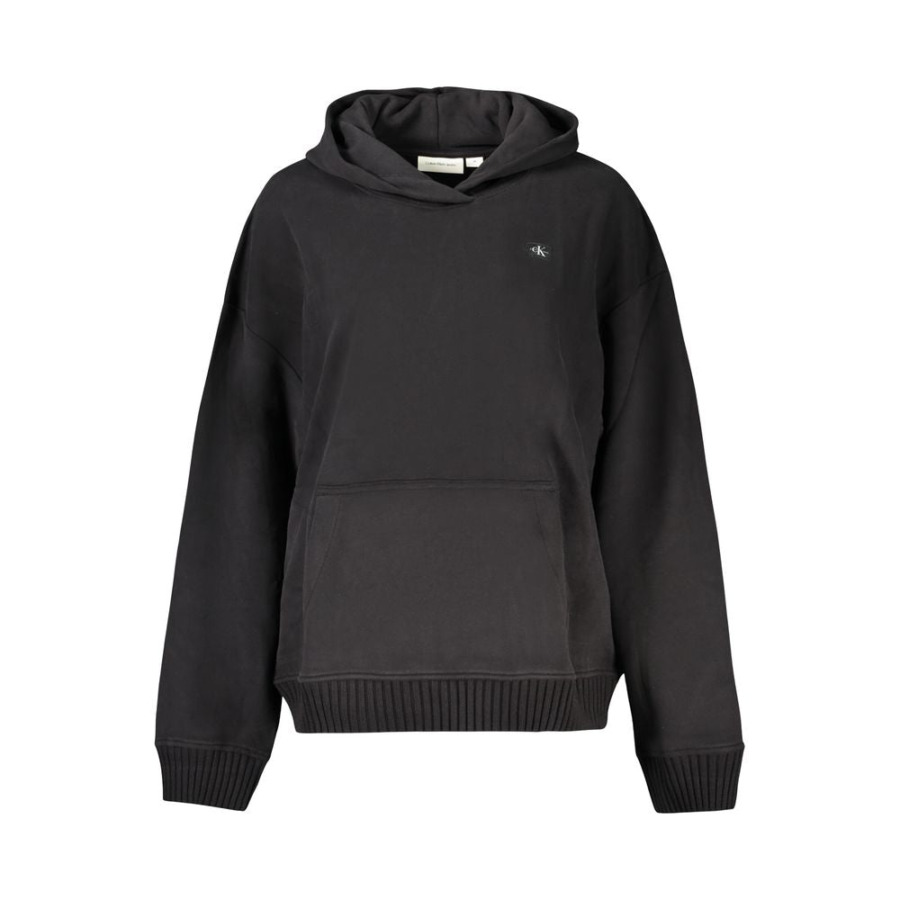 Schwarzer Baumwoll-Sweatshirt für Damen
