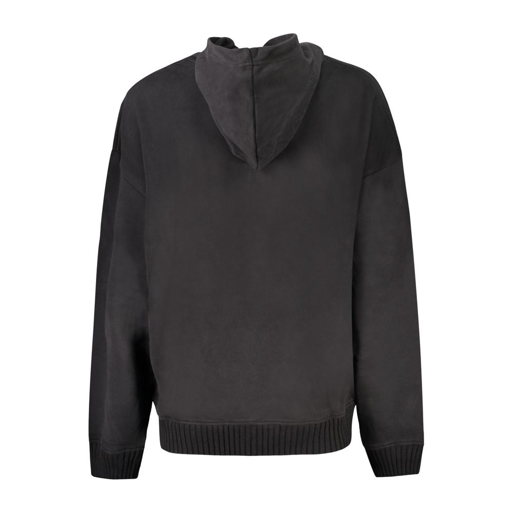 Schwarzer Baumwoll-Sweatshirt für Damen