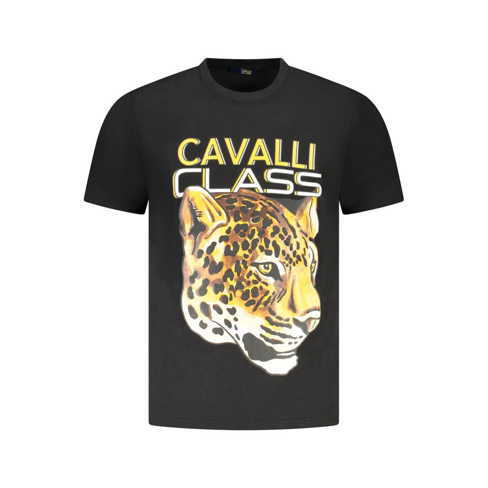 Schwarzes Baumwoll-T-Shirt für Herren
