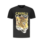 Schwarzes Baumwoll-T-Shirt für Herren