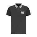 Schwarzes Herren-Poloshirt aus Baumwolle