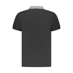 Schwarzes Herren-Poloshirt aus Baumwolle