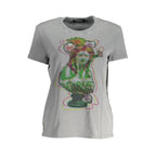 Graues Baumwoll-T-Shirt