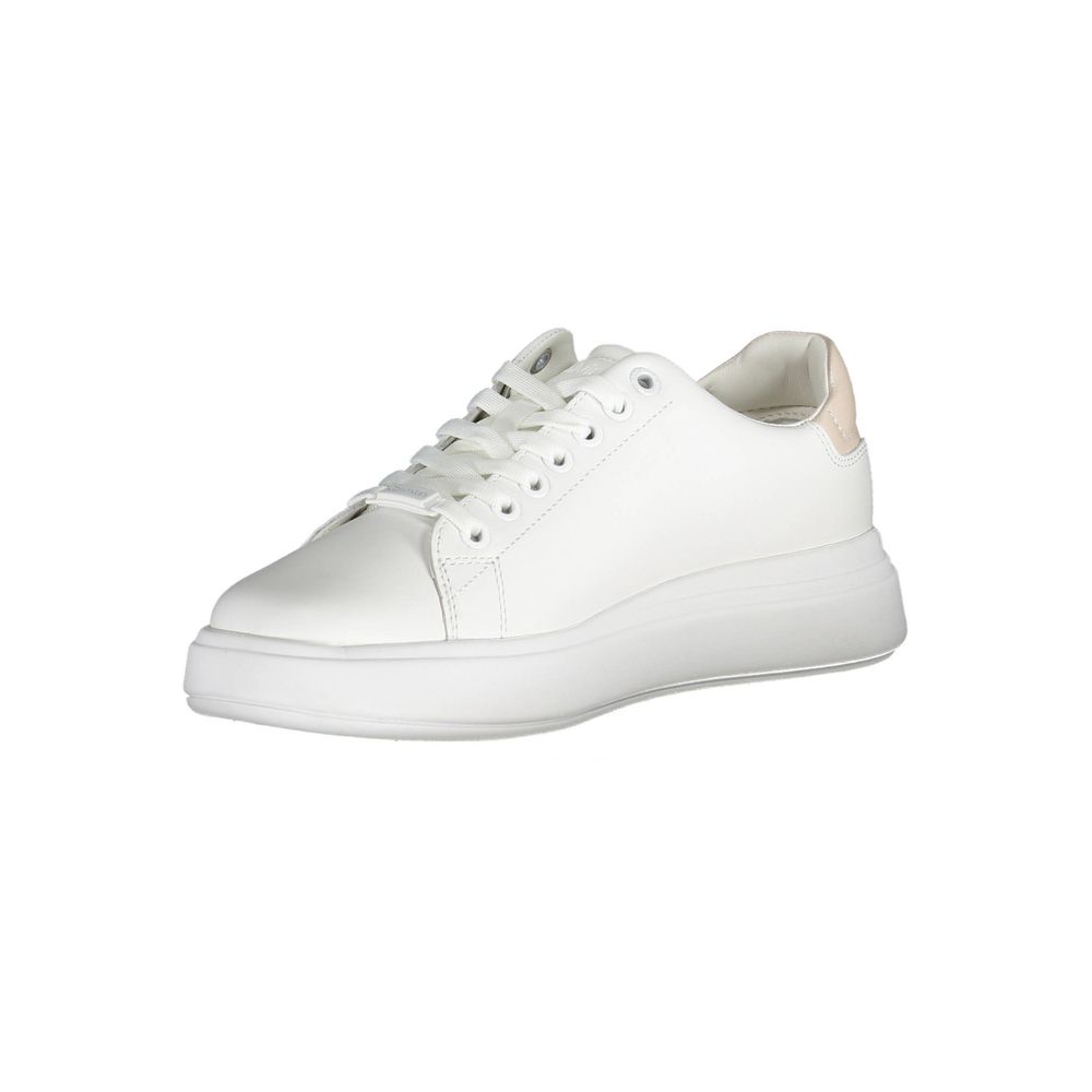 Weißer Polyester-Sneaker