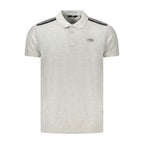 Graues Baumwoll-Poloshirt