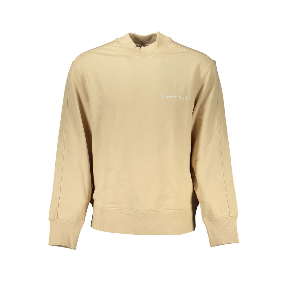 Beige Baumwoll-Sweatshirt für Herren