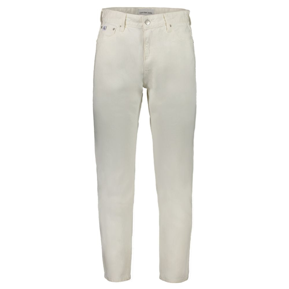 Herrenjeans aus weißer Baumwolle