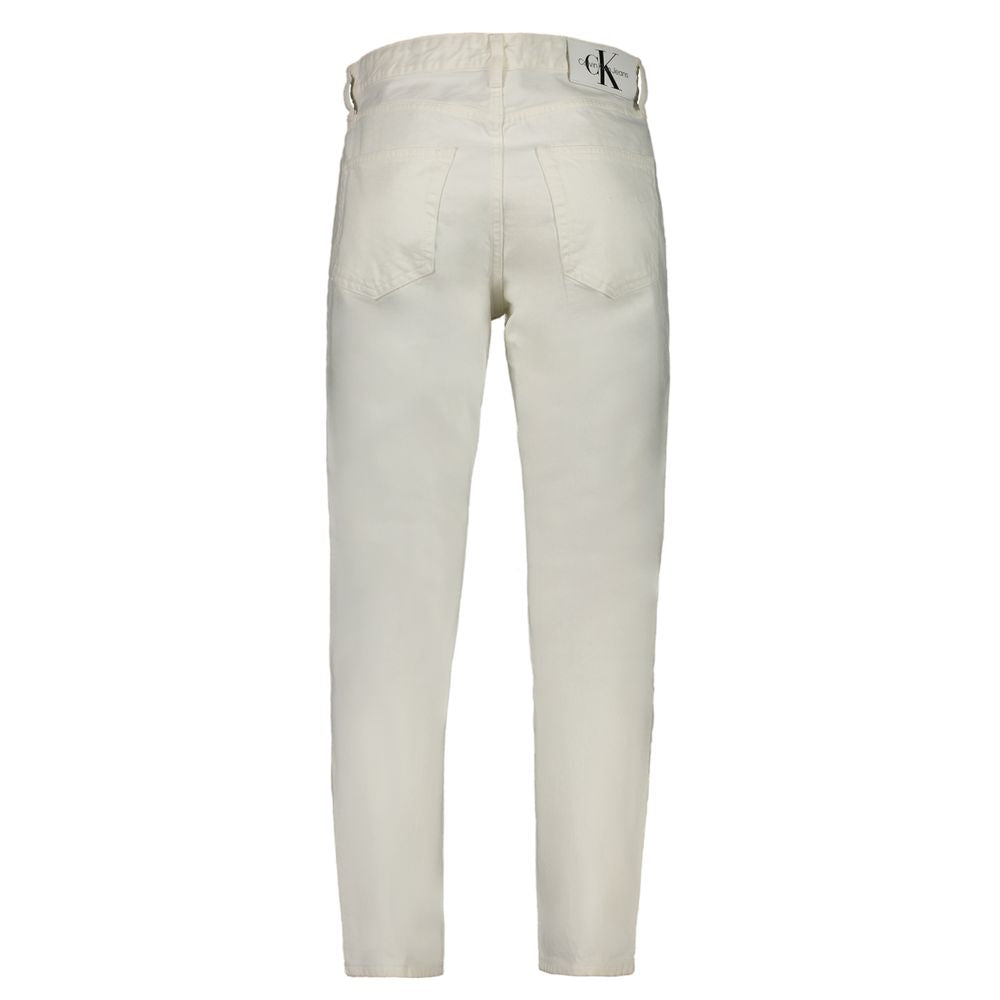 Herrenjeans aus weißer Baumwolle