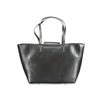 Schwarze Polyester Handtasche