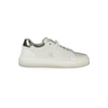 Weiße Low-Top-Sneaker aus Polyester