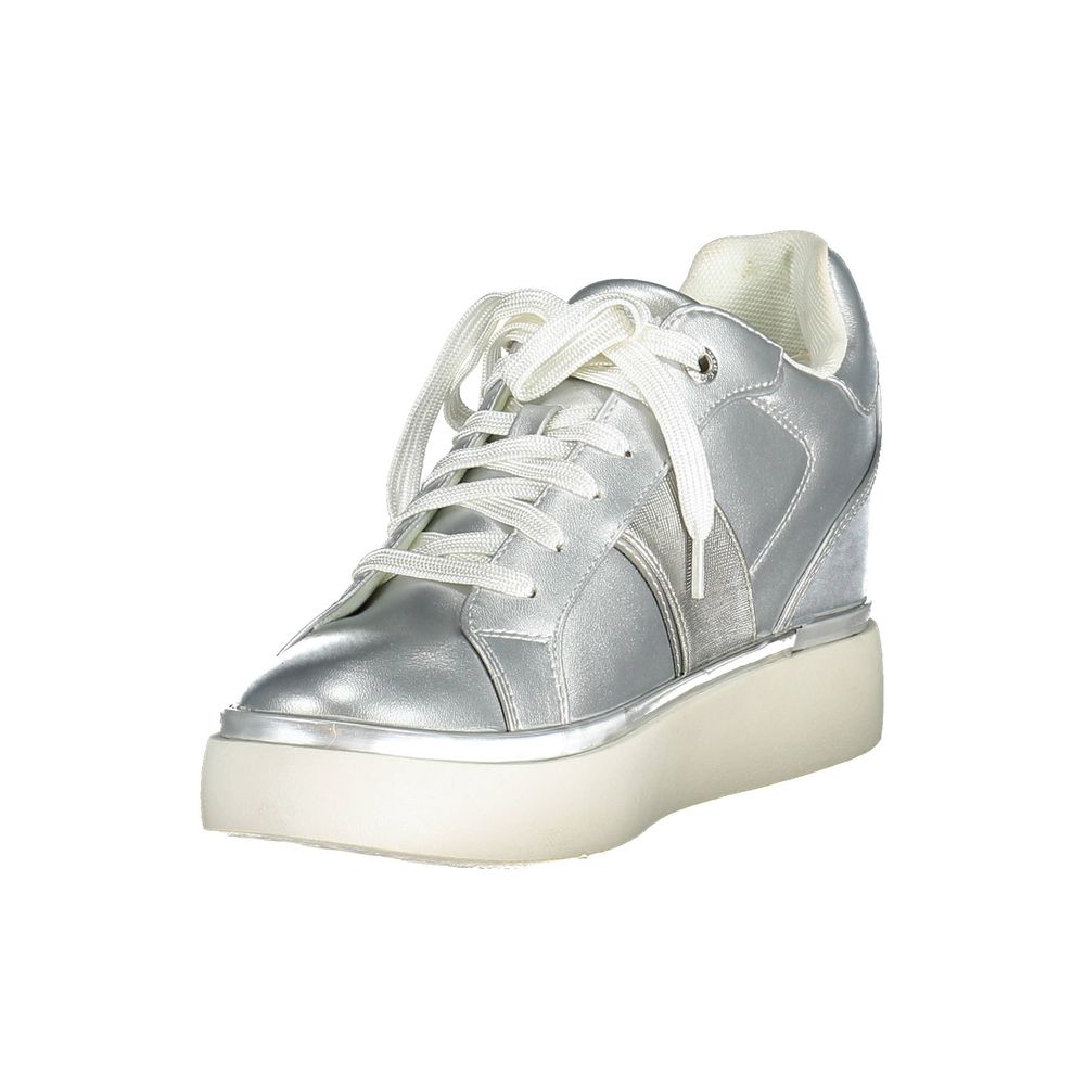 Grauer Polyester-Sneaker