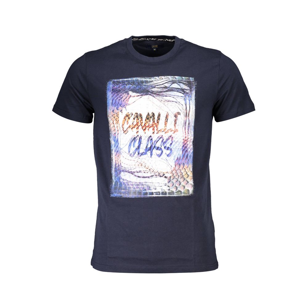 Blaues Baumwoll-T-Shirt für Herren