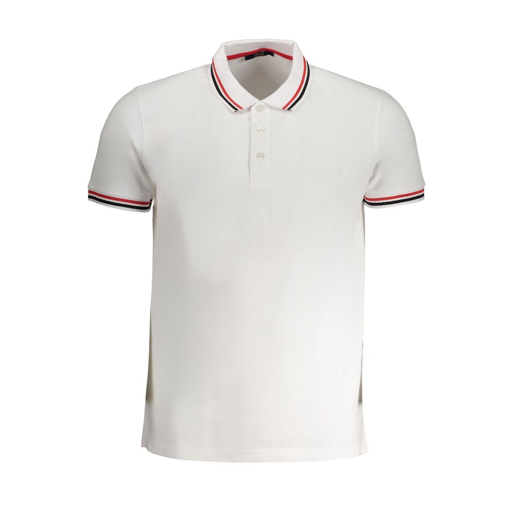 Weißes Baumwoll-Poloshirt