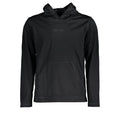 Schwarzer Polyester Herren-Kapuzenpullover