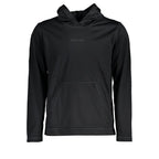 Schwarzer Polyester Herren-Kapuzenpullover
